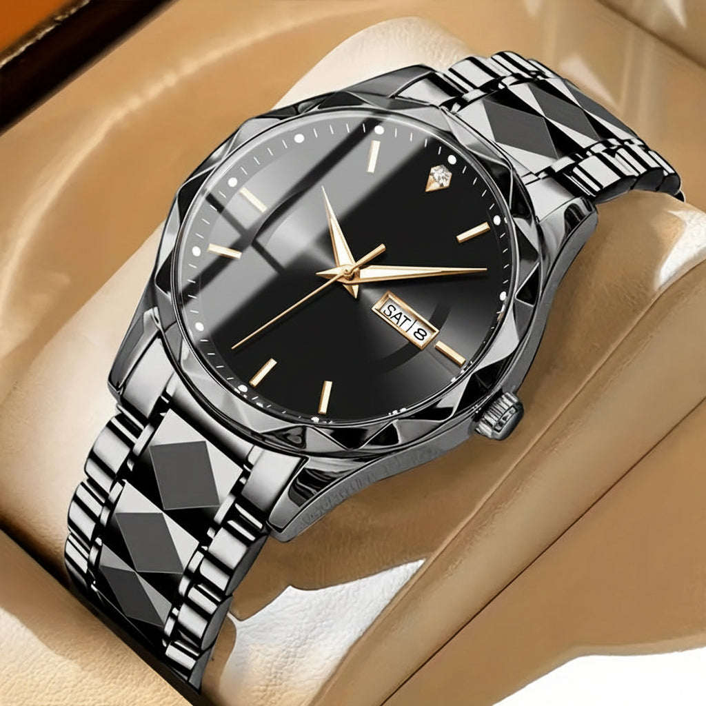 Men's Titanium Chronograph Sports Watch — Multifunction Digital Quartz