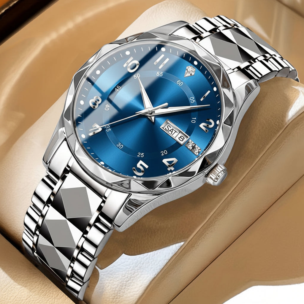 Men's Titanium Chronograph Sports Watch — Multifunction Digital Quartz