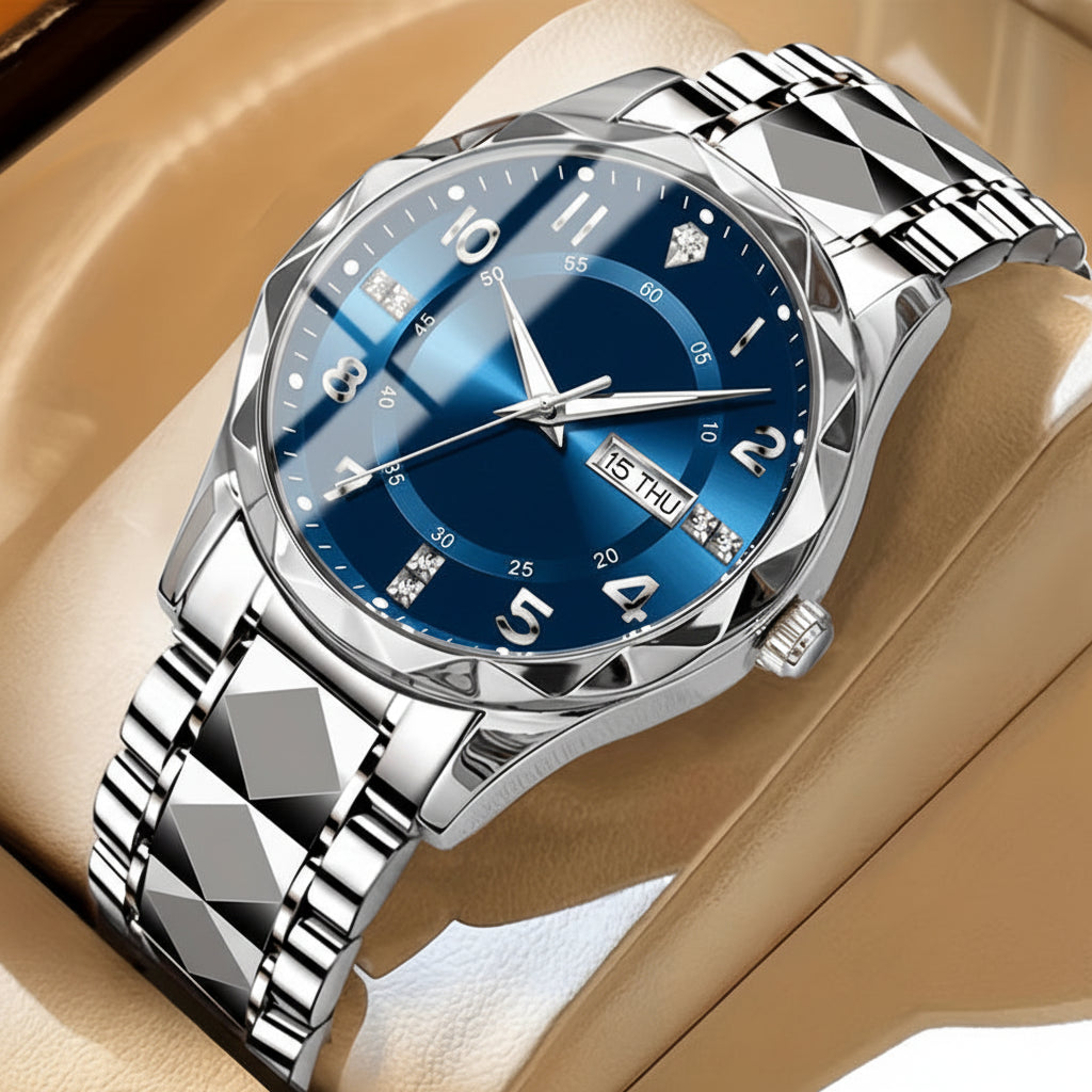 Men's Titanium Chronograph Sports Watch — Multifunction Digital Quartz