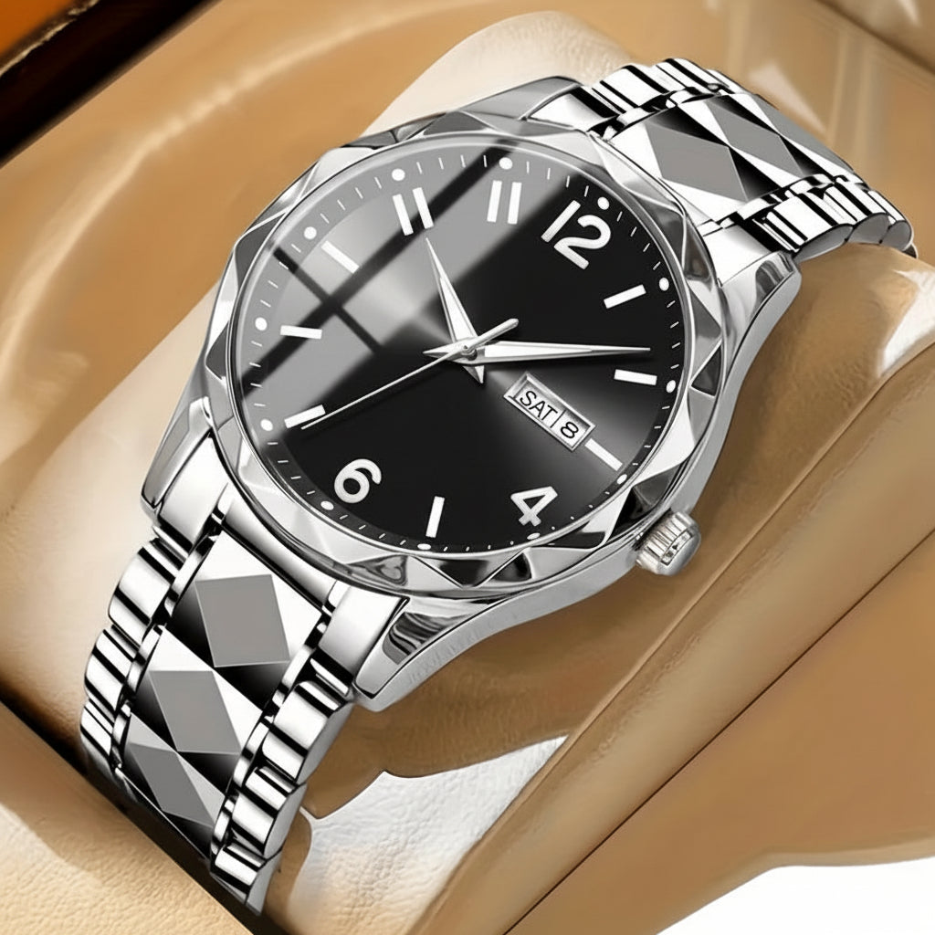 Men's Titanium Chronograph Sports Watch — Multifunction Digital Quartz