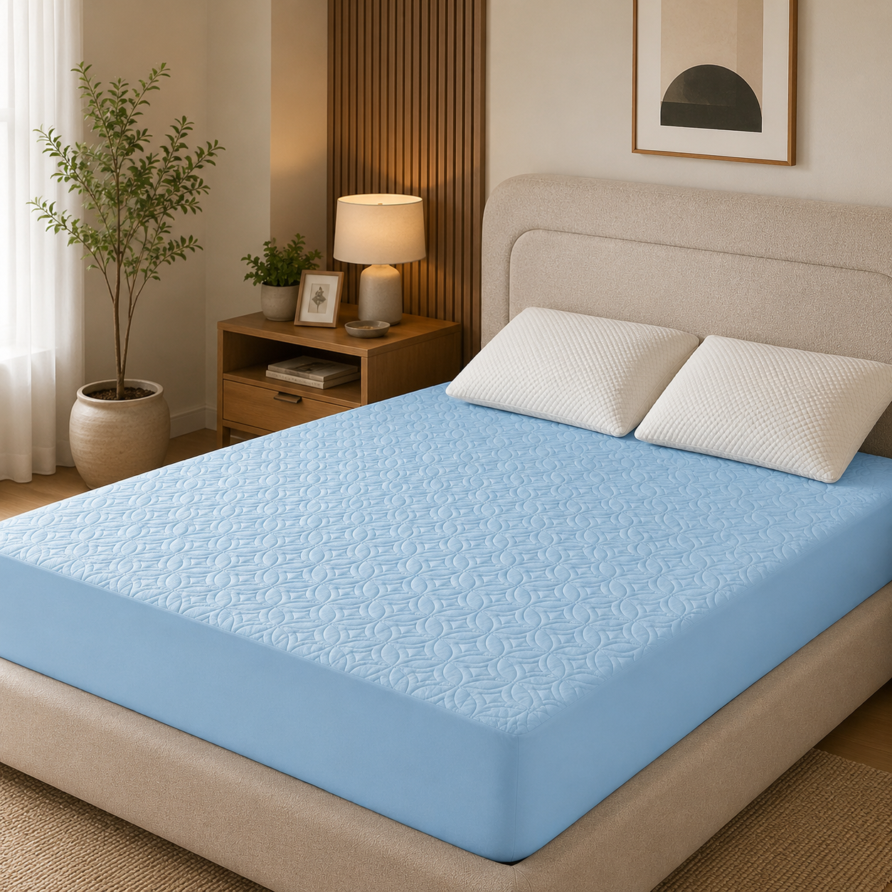 ComfortGuard wasserdichter Matratzenschoner – extra tiefe Seitentaschen, atmungsaktiver Bezug