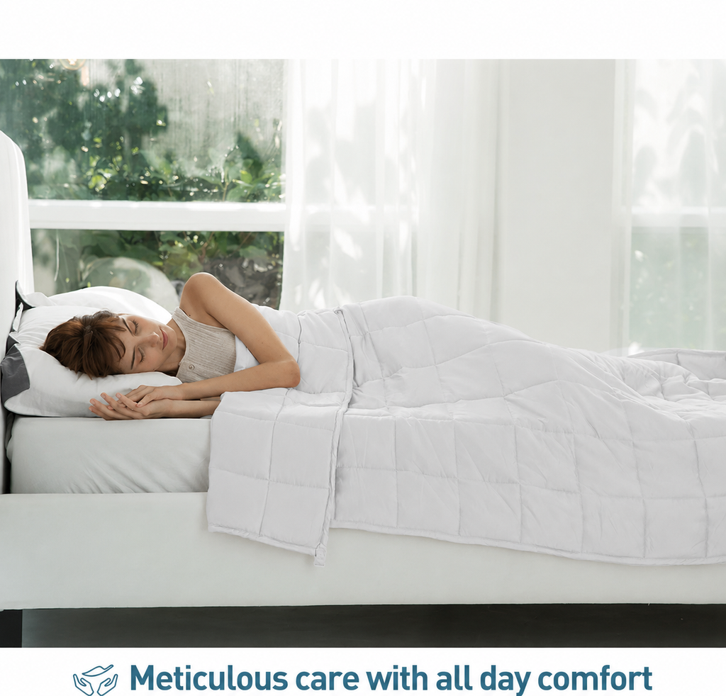 Pătură ponderată Cozy Comfort pentru adulți — husă din material respirabil și răcoritor