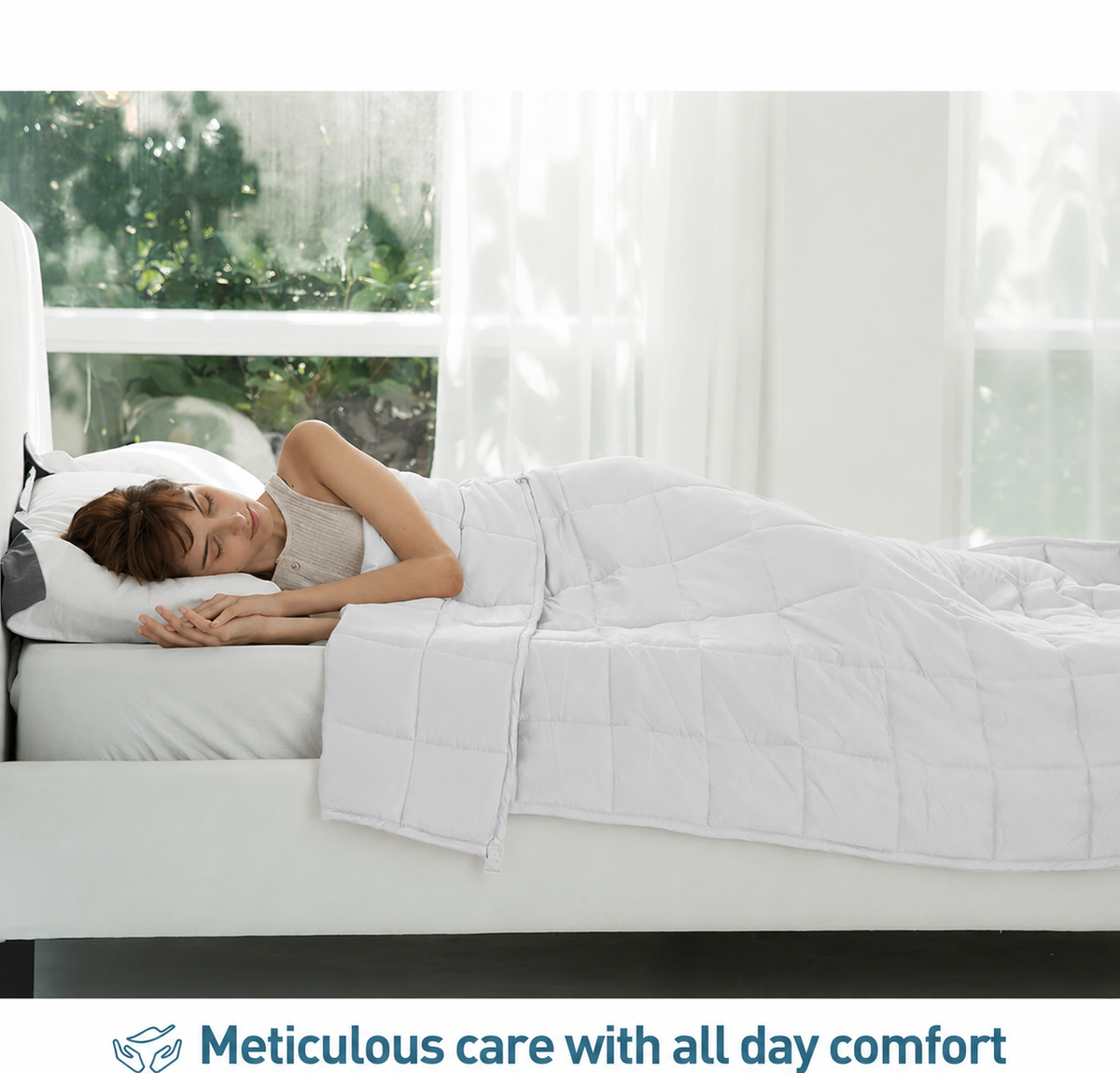 Pătură ponderată Cozy Comfort pentru adulți — husă din material respirabil și răcoritor