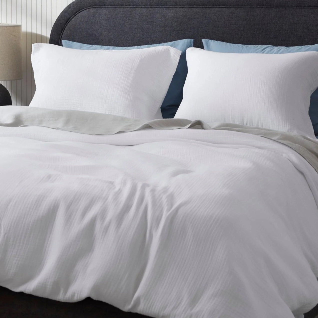 Single Pillowcase From One Hundred Percent Muslin Cotton