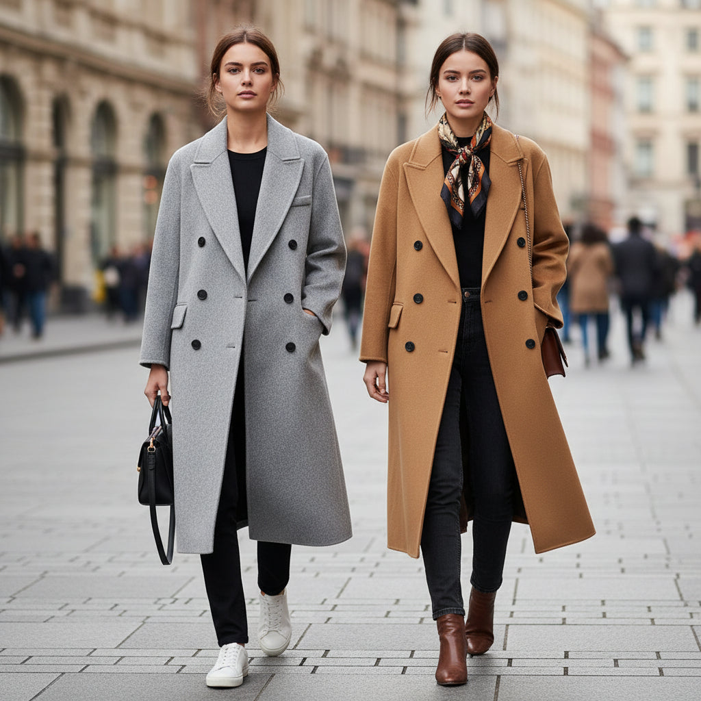 Women's Longline Belted Coat — Hooded Water-Resistant