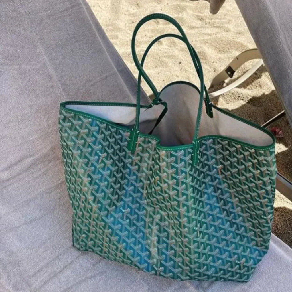 Women's PU Leather Tote Bag — Woven Texture, Water-Resistant Surface, Interior Dividers