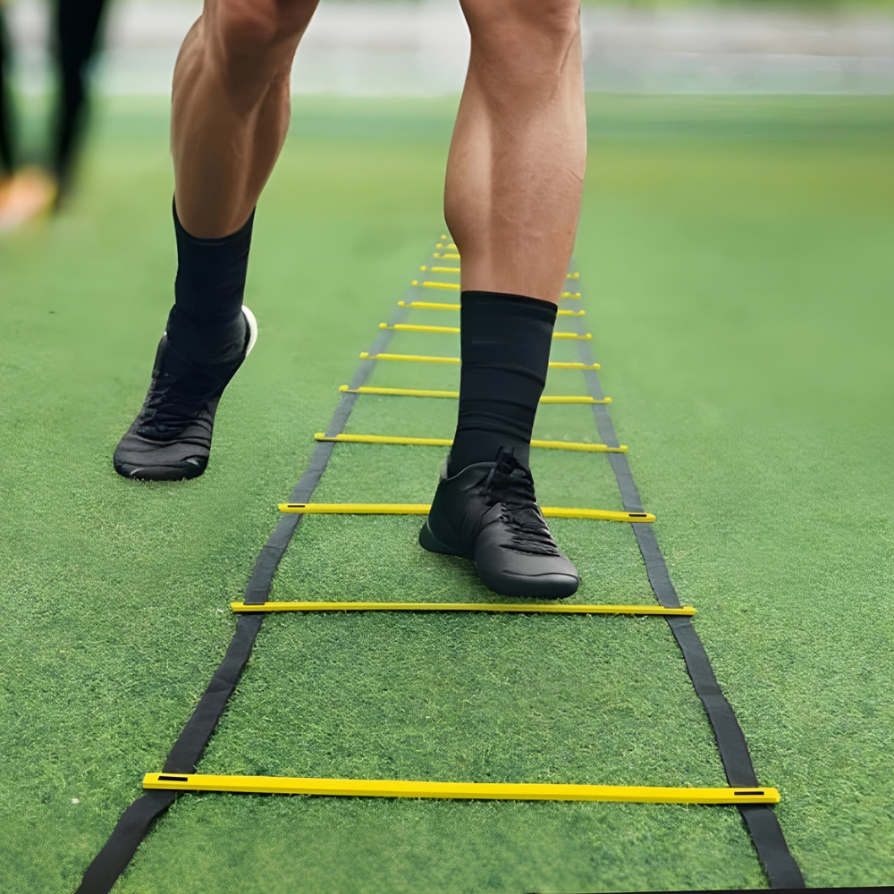 World Cup Football Agility Ladder — Heavy-Duty Nylon Webbing, Flexible Cross-Rungs