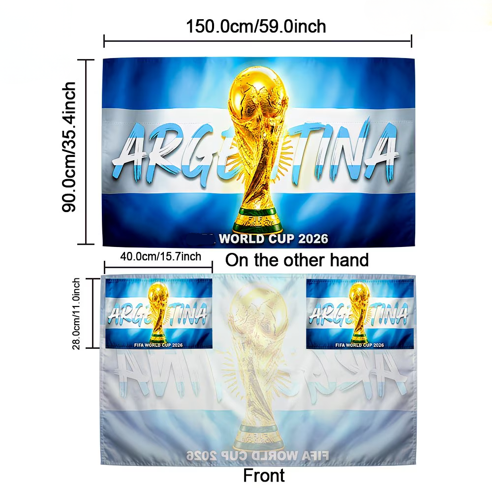 Argentina World Cup Flag Cape — Oversized Textile Banner and Convertible Shawl