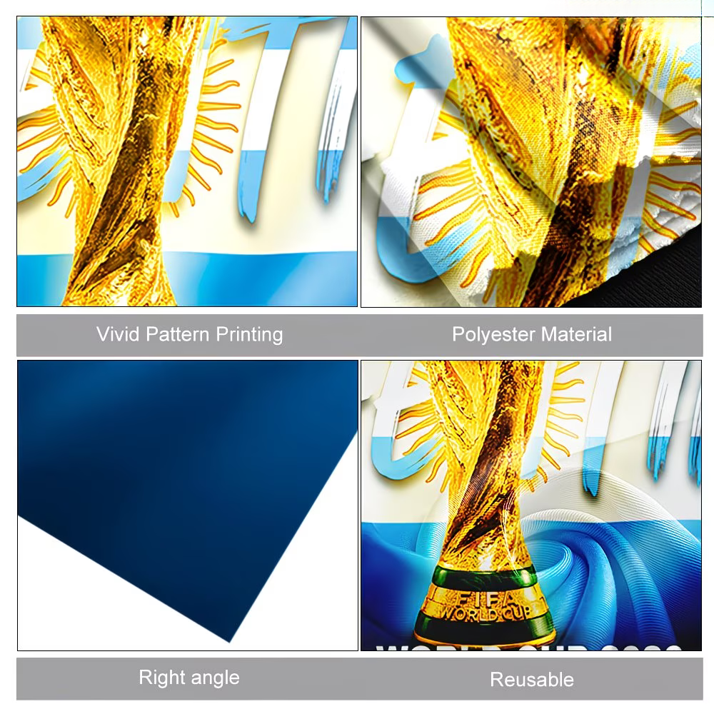 Argentina World Cup Flag Cape — Oversized Textile Banner and Convertible Shawl