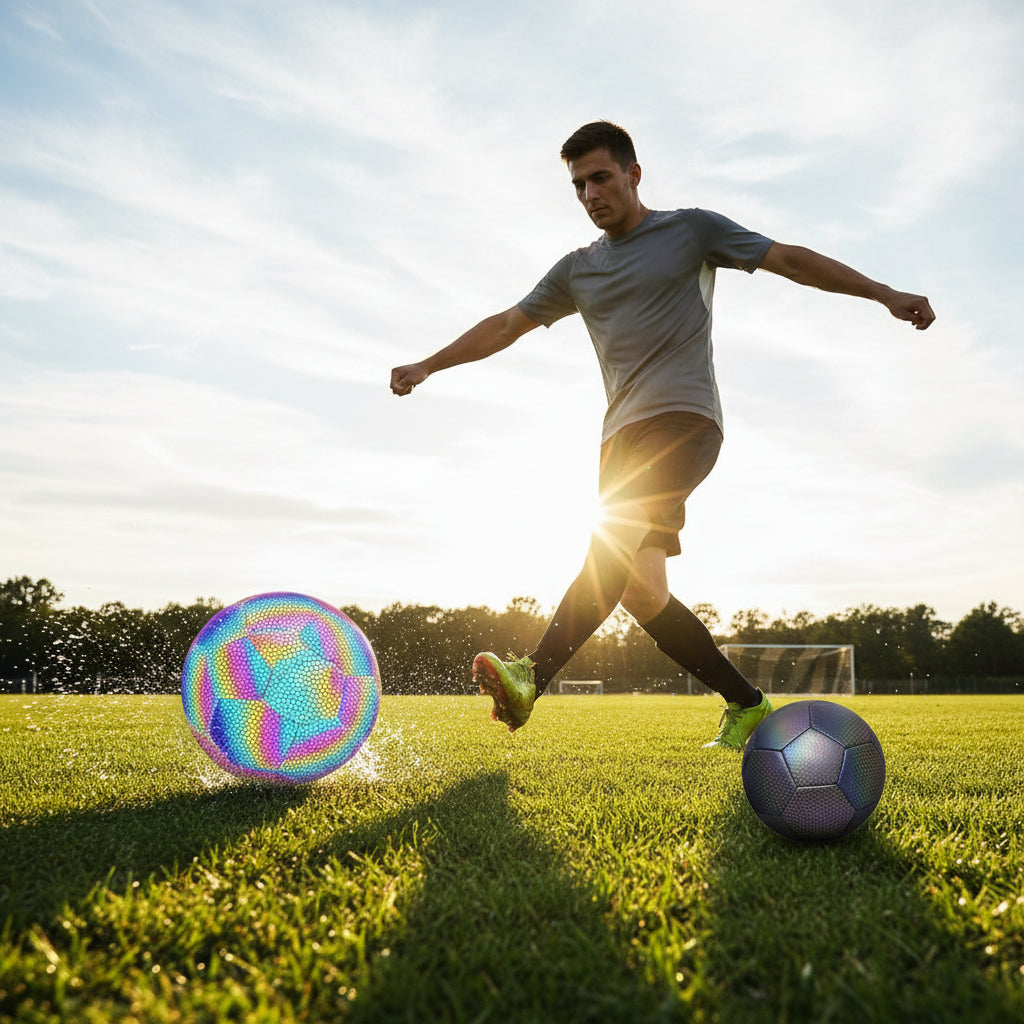 كرة قدم تدريبية لكأس العالم مقاس 5 — سطح خارجي عاكس عالي الوضوح