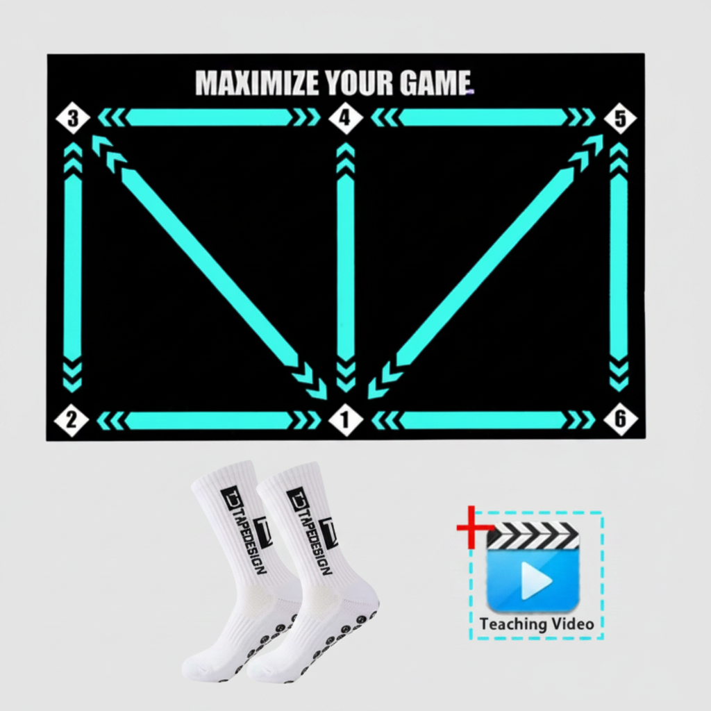 World Cup Soccer Skill Development Training System — Compact 2 x 6.56 ft Practice Surface