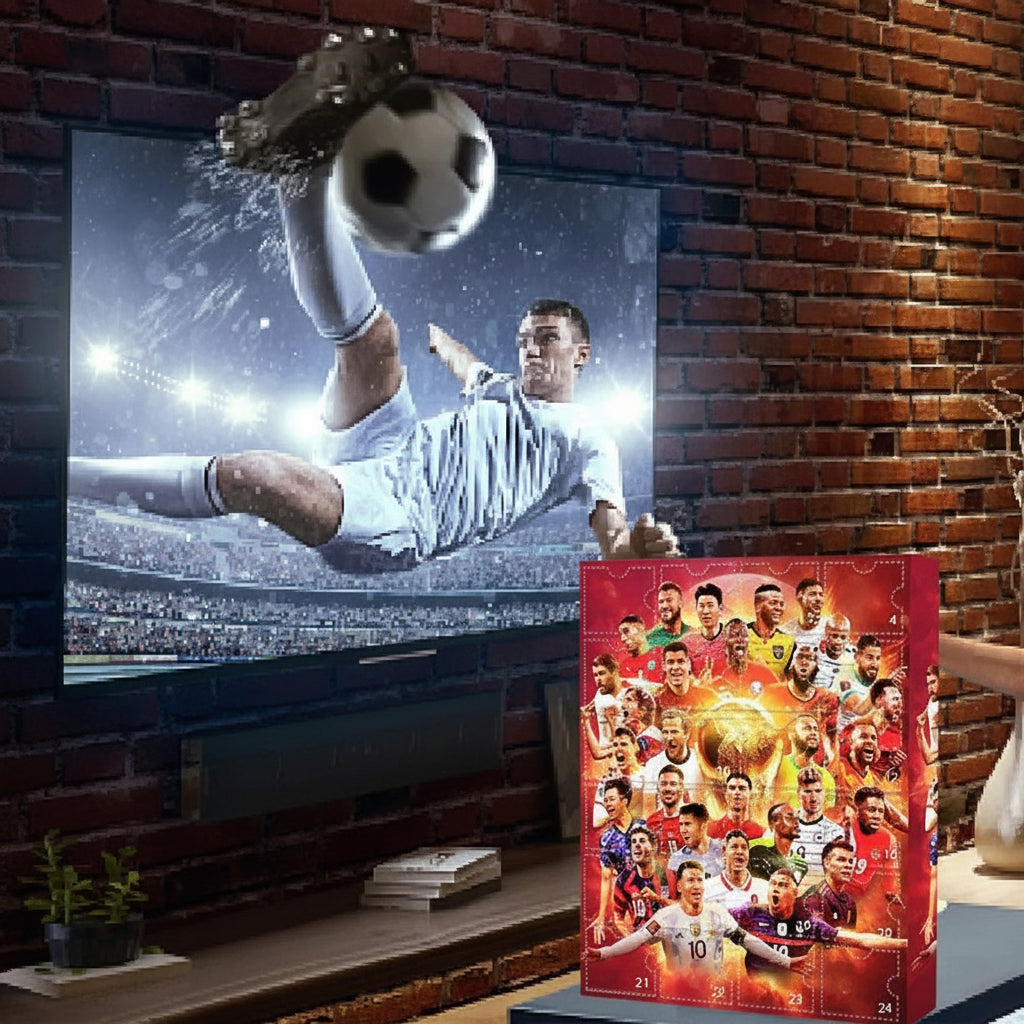 World Cup Advent Calendar — Football Themed Daily Compartments, Mini Rings & Whistles