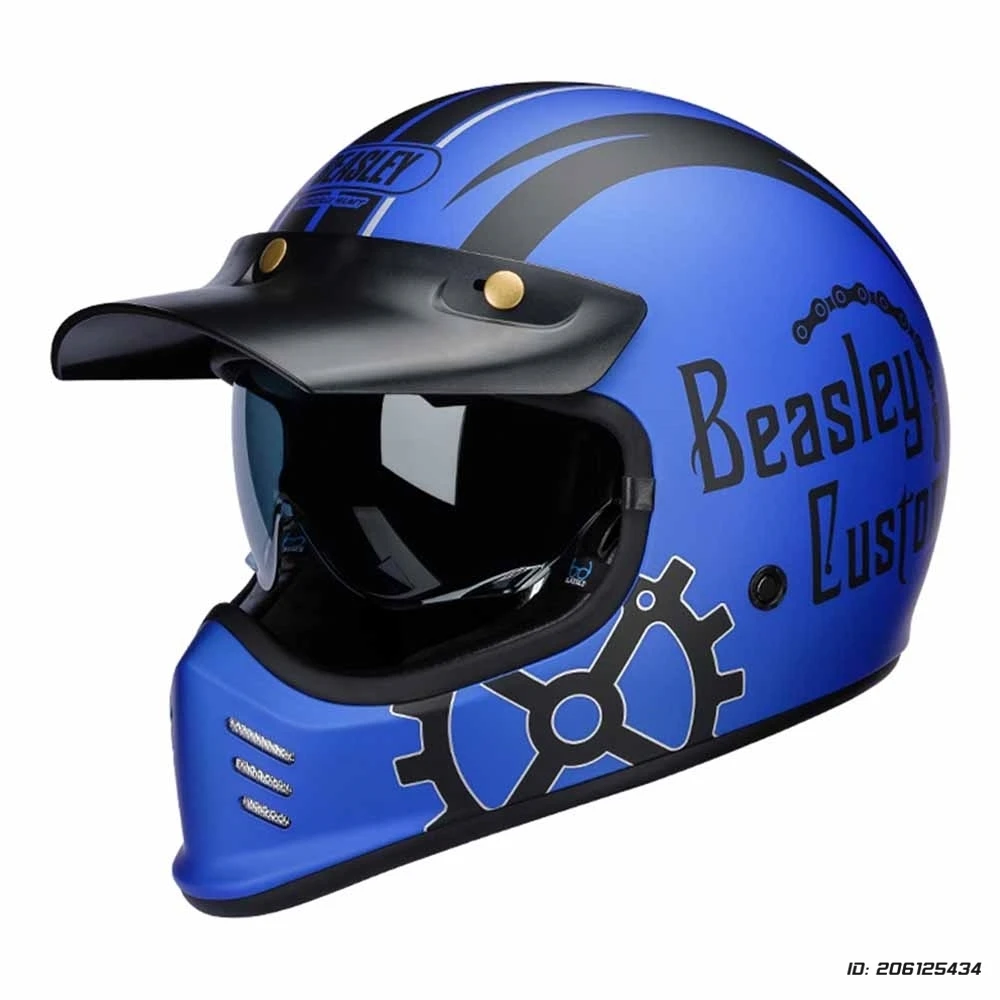 Casco integral vintage de motocross - Meowbutter