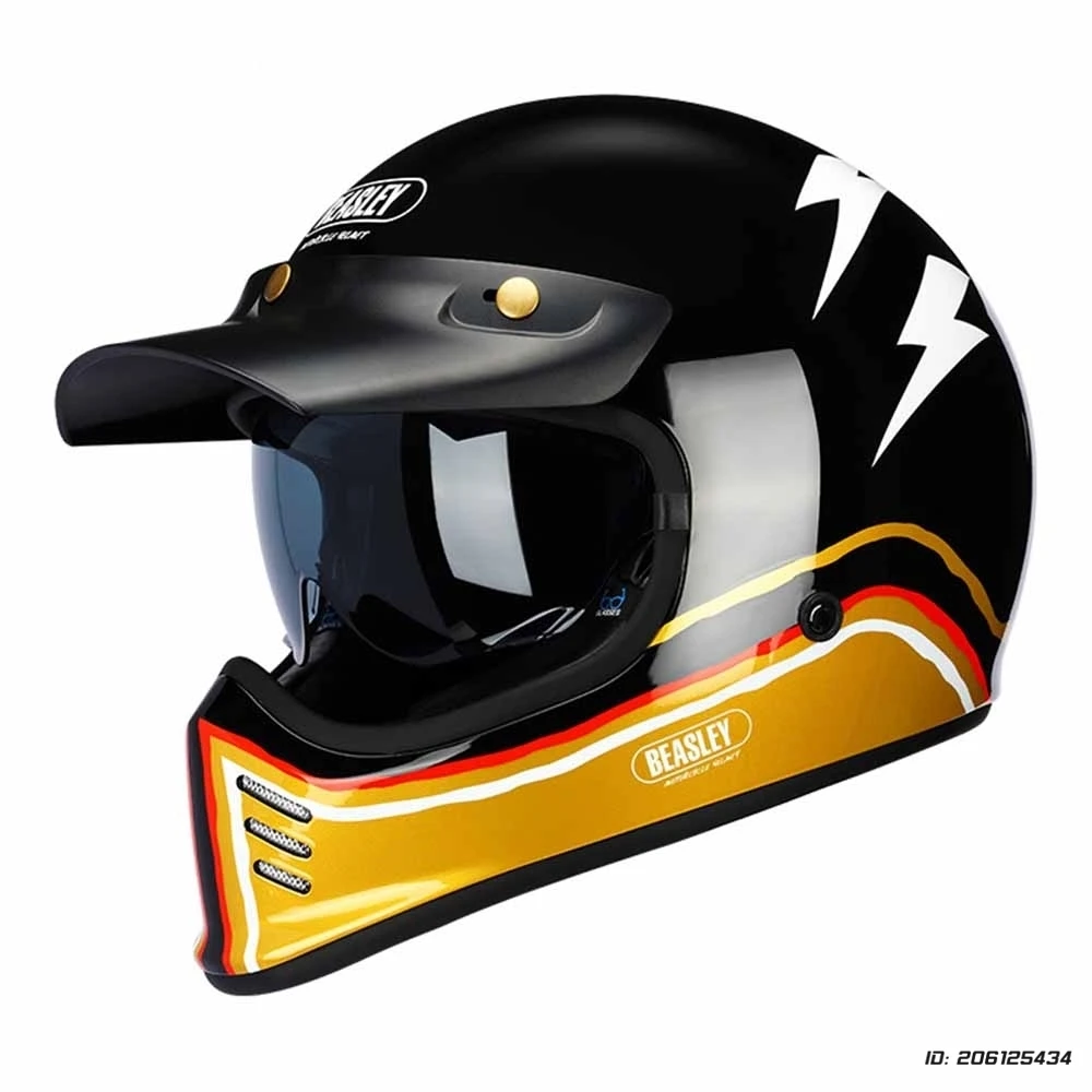 Casco integral vintage de motocross - Meowbutter