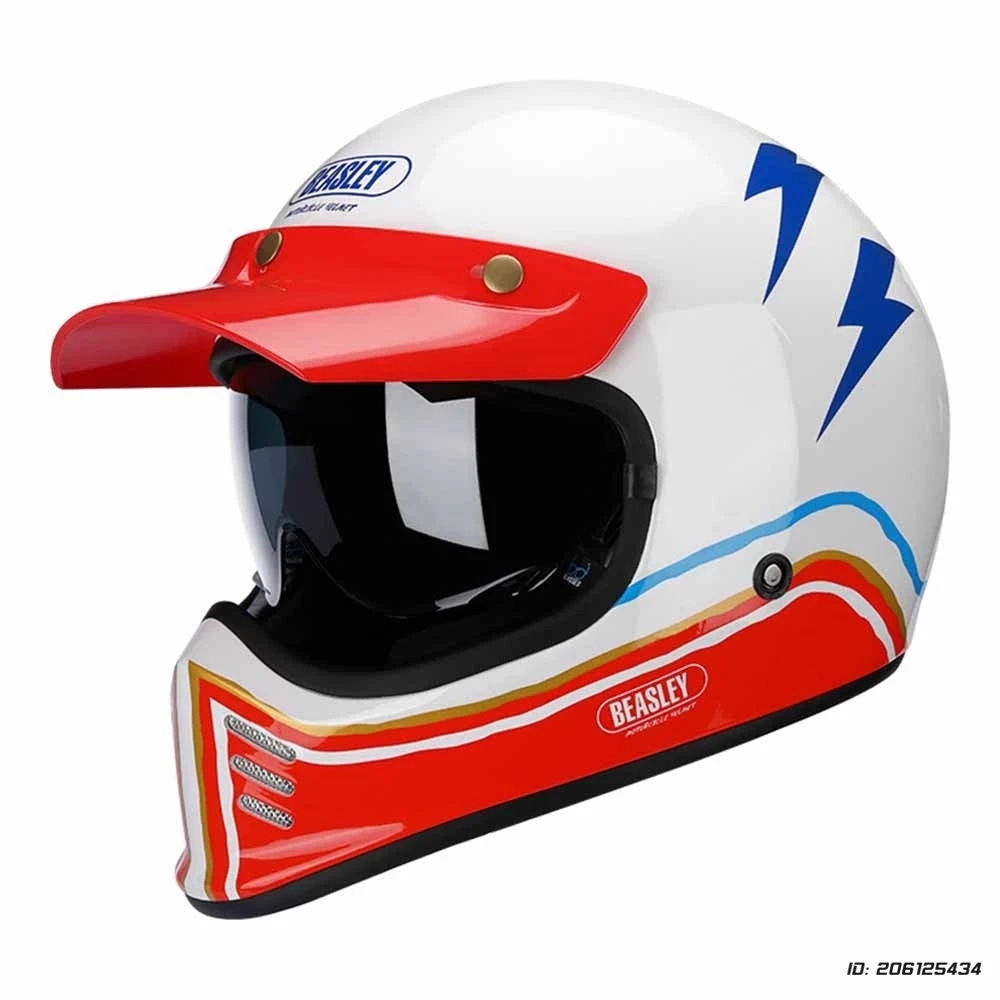 Casco integral vintage de motocross - Meowbutter