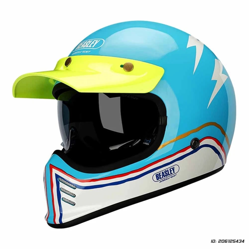 Casco integral vintage de motocross - Meowbutter