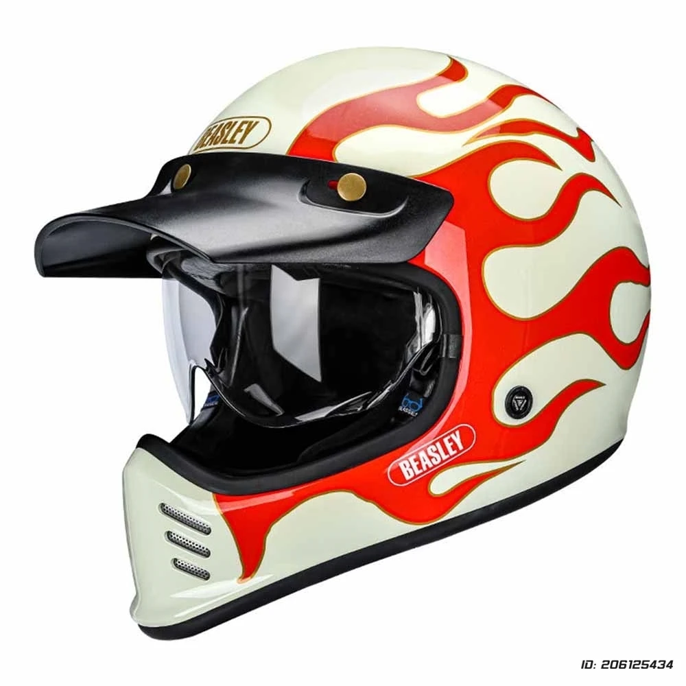 Casco integral vintage de motocross - Meowbutter